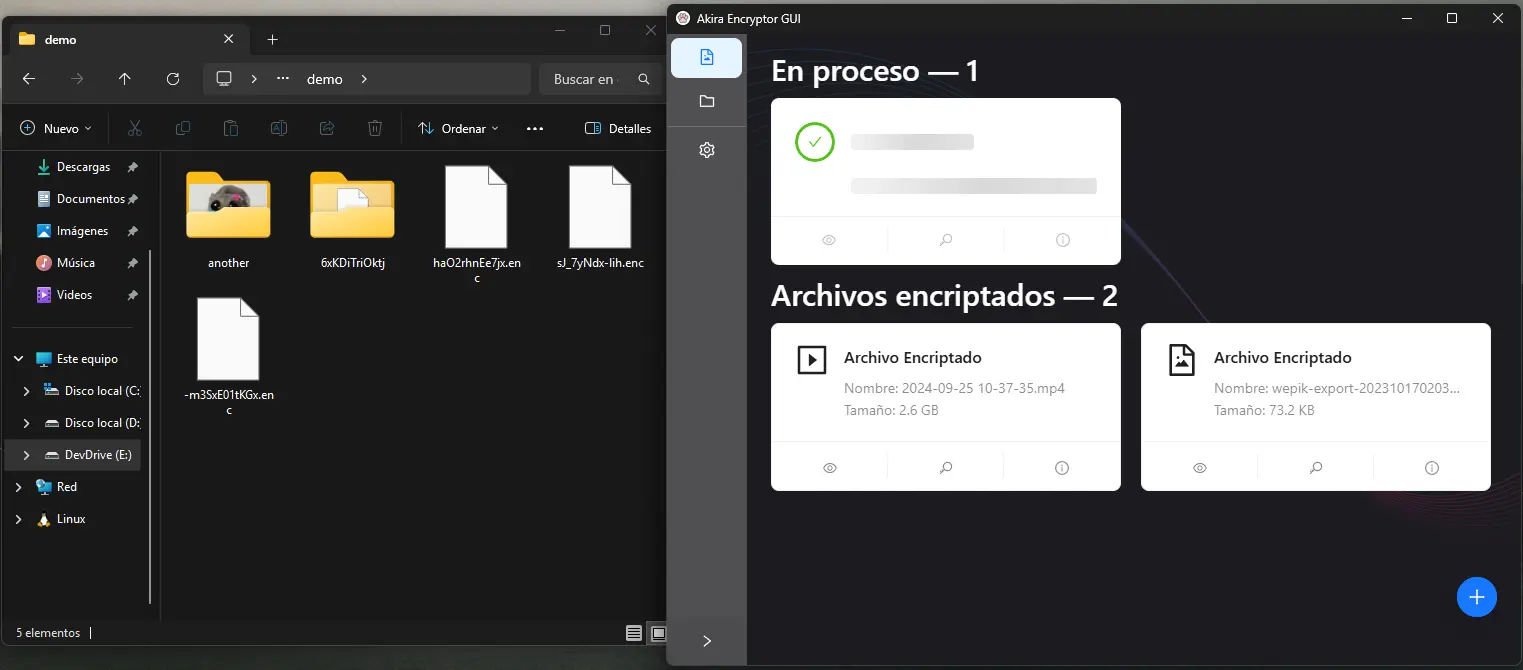 Captura de pantalla del proyecto